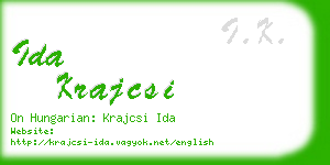 ida krajcsi business card